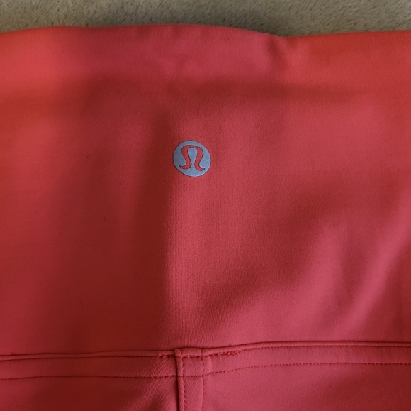 Lulu neon orange running leggings size 6 - Picture 2 of 4